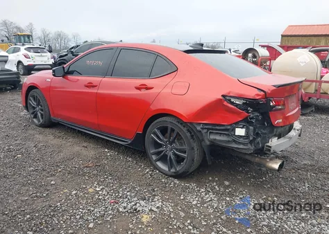 2020 Acura Tlx A-Spec/A-Spec W/Red Leather из США, поврежденный, VIN 19UUB3F60LA002615